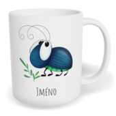 Hrnek klasický malý s vlastním potiskem - Brouk