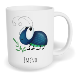 Hrnek klasický malý s vlastním potiskem - Brouk