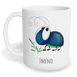 Hrnek klasický malý s vlastním potiskem - Brouk