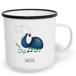Hrnek plecháček s potiskem na míru - Brouk