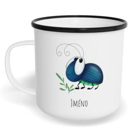 Hrnek plecháček s potiskem na míru - Brouk