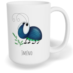 Hrnek klasický velký s vlastním potiskem - Brouk