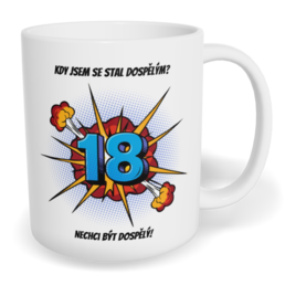 Hrnek klasický malý s vlastním potiskem - Kdy jsem se stal dospělým