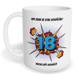 Hrnek klasický malý s vlastním potiskem - Kdy jsem se stal dospělým