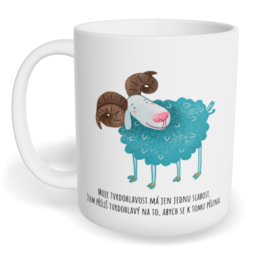 Hrnek klasický malý s vlastním potiskem - Moje tvrdohlavost má jen jednu slabost