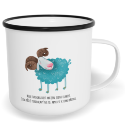 Hrnek plecháček s potiskem na míru - Moje tvrdohlavost má jen jednu slabost