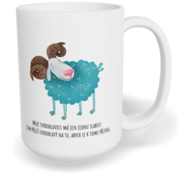 Hrnek klasický velký s vlastním potiskem - Moje tvrdohlavost má jen jednu slabost