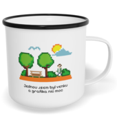 Hrnek plecháček s potiskem na míru - Grafika nic moc