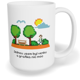 Hrnek klasický velký s vlastním potiskem - Grafika nic moc