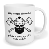 Hrnek klasický malý s vlastním potiskem - Dřevorubec