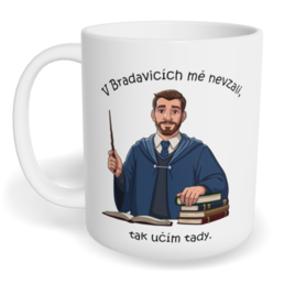 Hrnek klasický malý s vlastním potiskem - Učitel z Bradavic