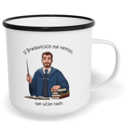 Hrnek plecháček s potiskem na míru - Učitel z Bradavic