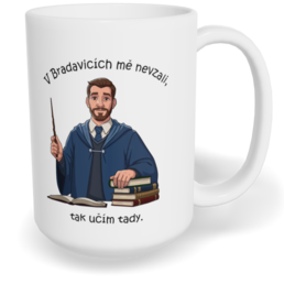 Hrnek klasický velký s vlastním potiskem - Učitel z Bradavic