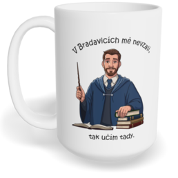 Hrnek klasický velký s vlastním potiskem - Učitel z Bradavic