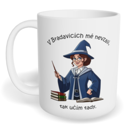 Hrnek klasický malý s vlastním potiskem - Učitelka z Bradavic