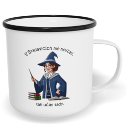 Hrnek plecháček s potiskem na míru - Učitelka z Bradavic