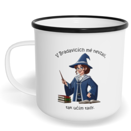 Hrnek plecháček s potiskem na míru - Učitelka z Bradavic