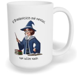 Hrnek klasický velký s vlastním potiskem - Učitelka z Bradavic