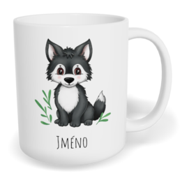 Hrnek klasický malý s vlastním potiskem - Vlk