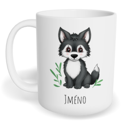 Hrnek klasický malý s vlastním potiskem - Vlk