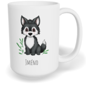 Hrnek klasický velký s vlastním potiskem - Vlk