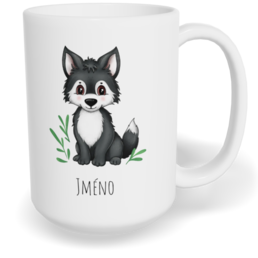 Hrnek klasický velký s vlastním potiskem - Vlk