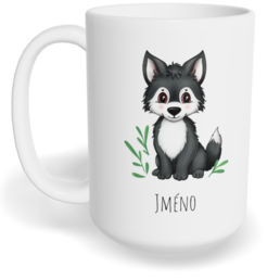 Hrnek klasický velký s vlastním potiskem - Vlk