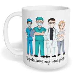Hrnek klasický malý s vlastním potiskem - Superhrdinové mají různé pláště
