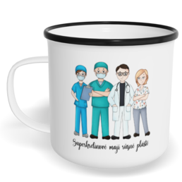 Hrnek plecháček s potiskem na míru - Superhrdinové mají různé pláště