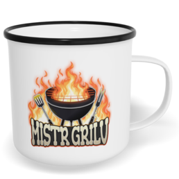 Hrnek plecháček s potiskem na míru - Mistr grilu