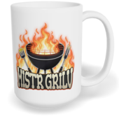 Hrnek klasický velký s vlastním potiskem - Mistr grilu