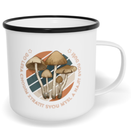 Hrnek plecháček s potiskem na míru - Do lesa chodím ztratit svou mysl