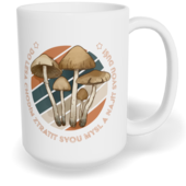 Hrnek klasický velký s vlastním potiskem - Do lesa chodím ztratit svou mysl