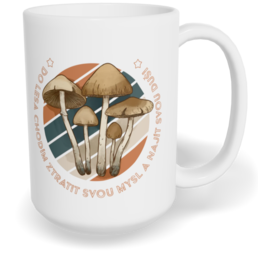 Hrnek klasický velký s vlastním potiskem - Do lesa chodím ztratit svou mysl