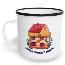 Hrnek plecháček s potiskem na míru - Home sweet home