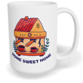 Hrnek klasický velký s vlastním potiskem - Home sweet home