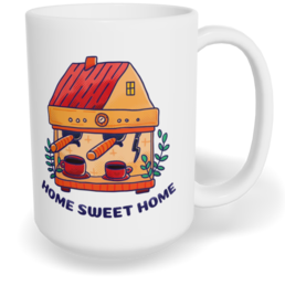 Hrnek klasický velký s vlastním potiskem - Home sweet home