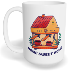 Hrnek klasický velký s vlastním potiskem - Home sweet home