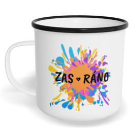 Hrnek plecháček s potiskem na míru - Zasráno