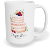 Hrnek klasický velký s vlastním potiskem - Držím dietu, od zítra