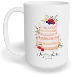 Hrnek klasický velký s vlastním potiskem - Držím dietu, od zítra