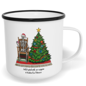 Hrnek plecháček s potiskem na míru - Ještě párkrát se vyspím a budou tu Vánoce