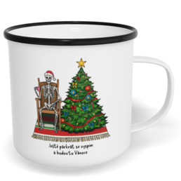 Hrnek plecháček s potiskem na míru - Ještě párkrát se vyspím a budou tu Vánoce