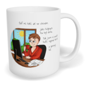 Hrnek klasický malý s vlastním potiskem - Šéf mi řekl