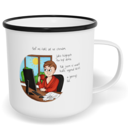 Hrnek plecháček s potiskem na míru - Šéf mi řekl
