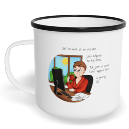 Hrnek plecháček s potiskem na míru - Šéf mi řekl