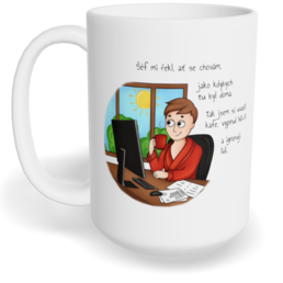 Hrnek klasický velký s vlastním potiskem - Šéf mi řekl