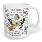 Hrnek klasický malý s vlastním potiskem - Pozitivní motýl