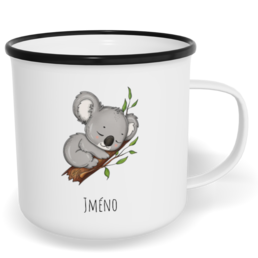 Hrnek plecháček s potiskem na míru - Koala
