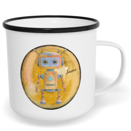 Hrnek plecháček s potiskem na míru - Robot